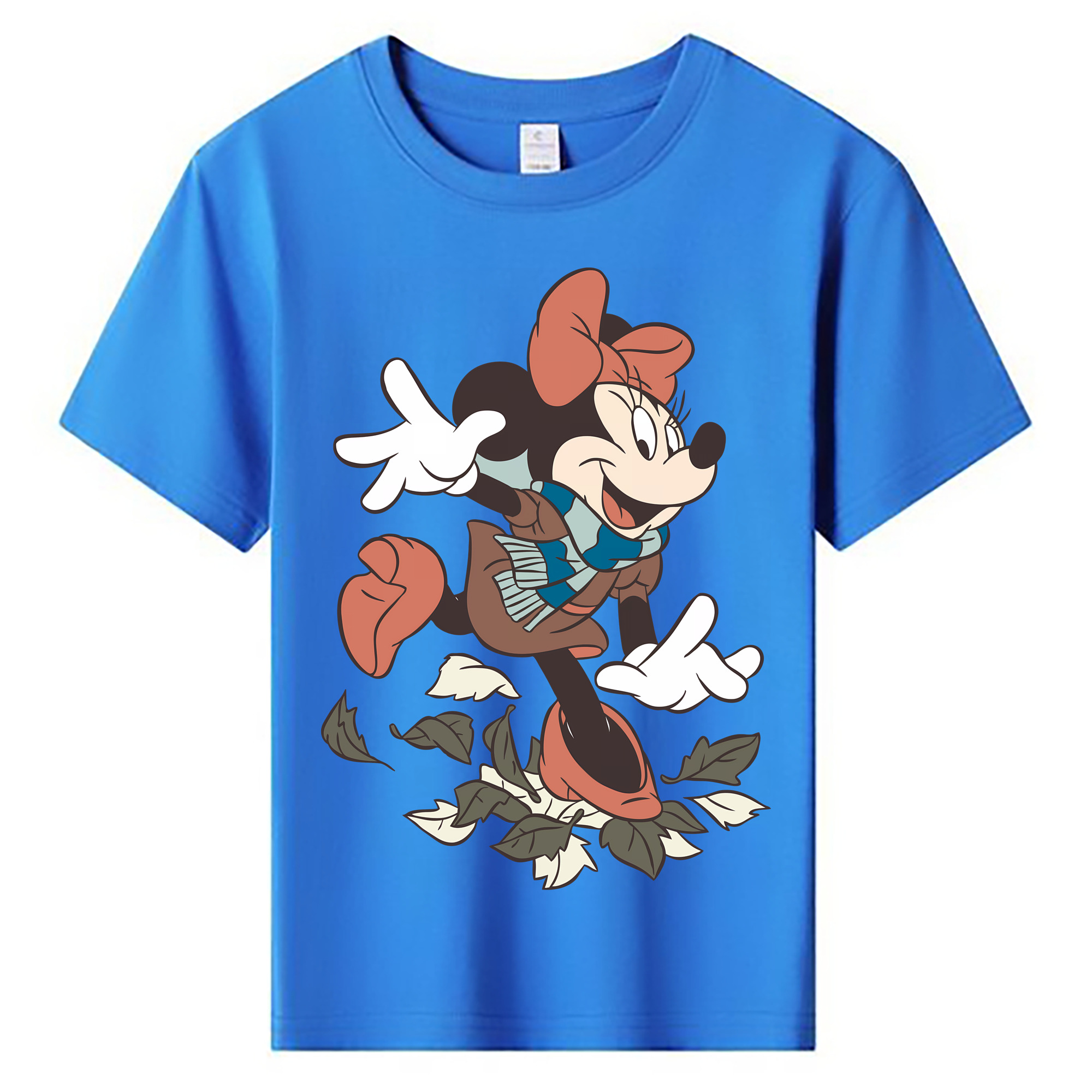 （画像用） ミッキーマウス Mickey Mouse 綿100％キッズTシャツ（フロントプリント）